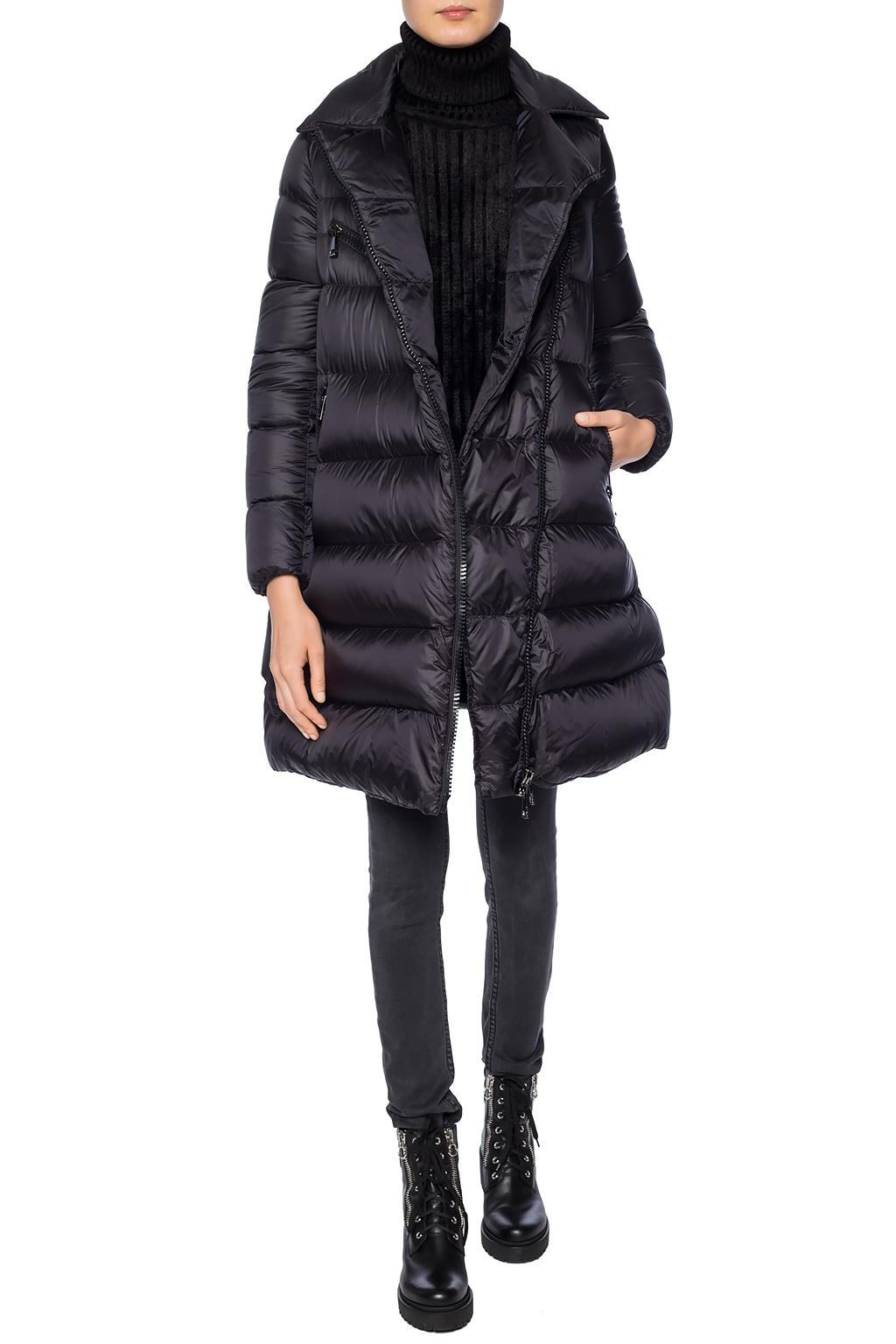 Black Belted quilted jacket Moncler - Vitkac Canada